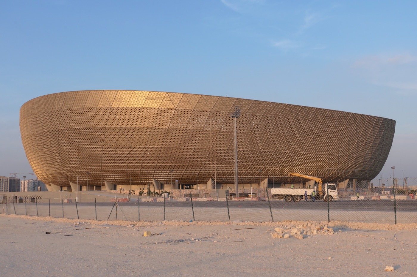 Das Lusail Stadioon in Doha - hier findet das WM Finale am 18.Dezember 2022 statt!